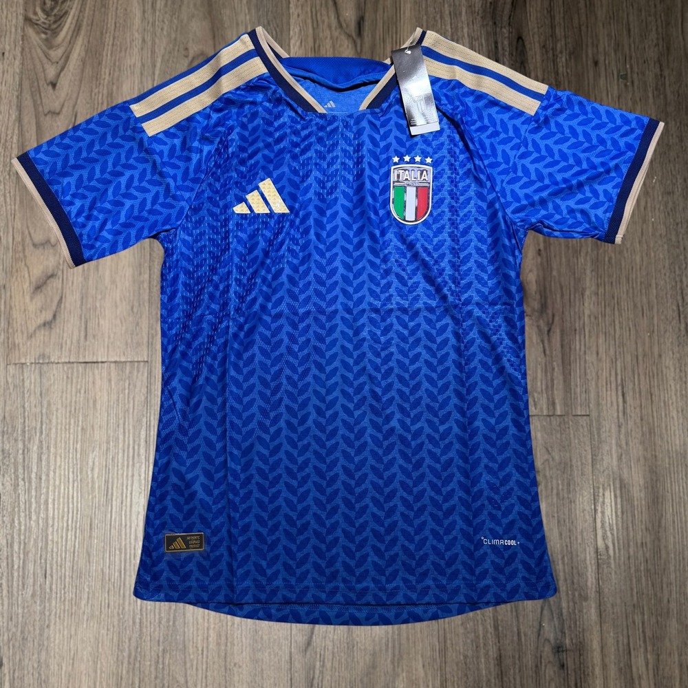 Adidas Italy 2026 Home Soccer Jersey Mens Medium Blue Slim Fit